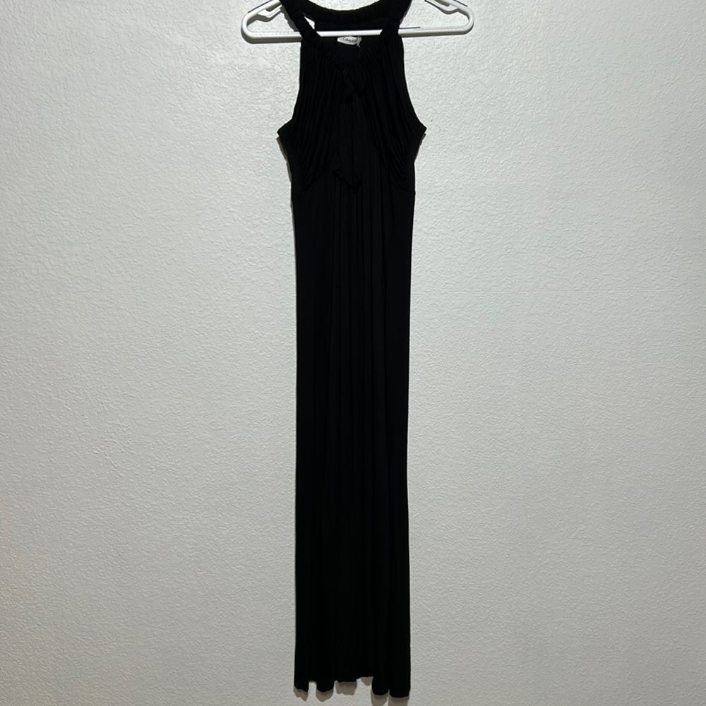 NWT Calvin Klein black summer halter style maxi sundress, size 10